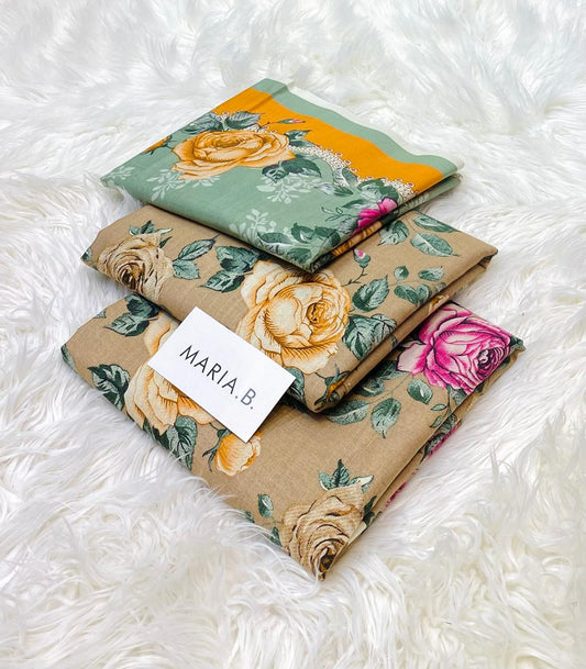 Maria.B Khaddar Luxury Print 3pc (AJ-1022)