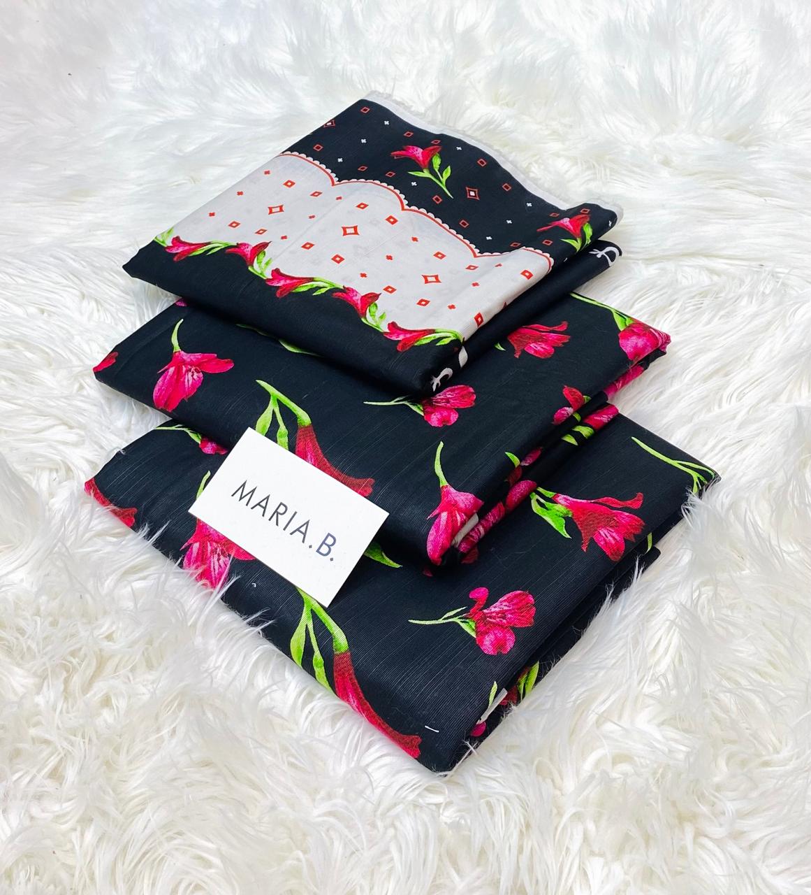 Maria.B Khaddar Luxury Print 3pc (AJ-1024)