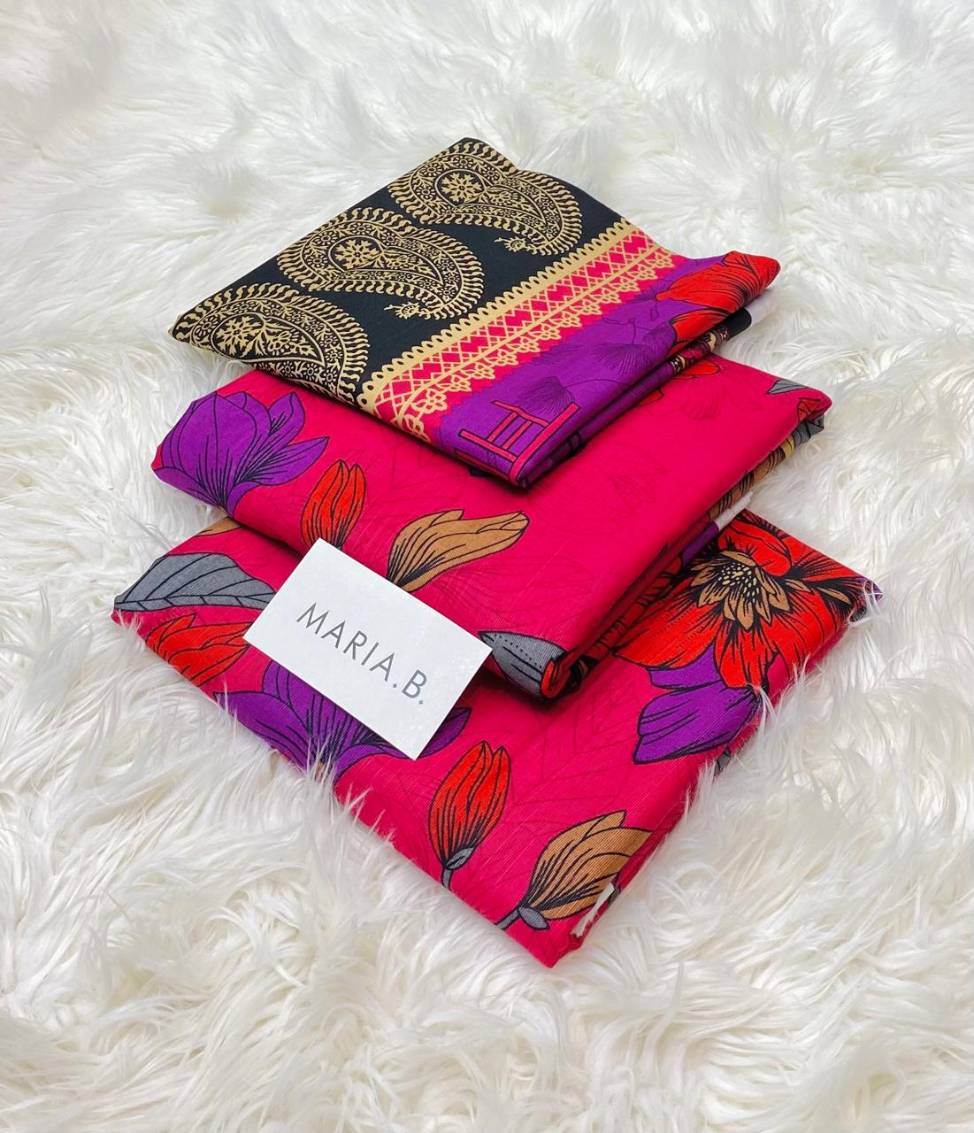 Maria.B Khaddar Luxury Print 3pc (AJ-1017)