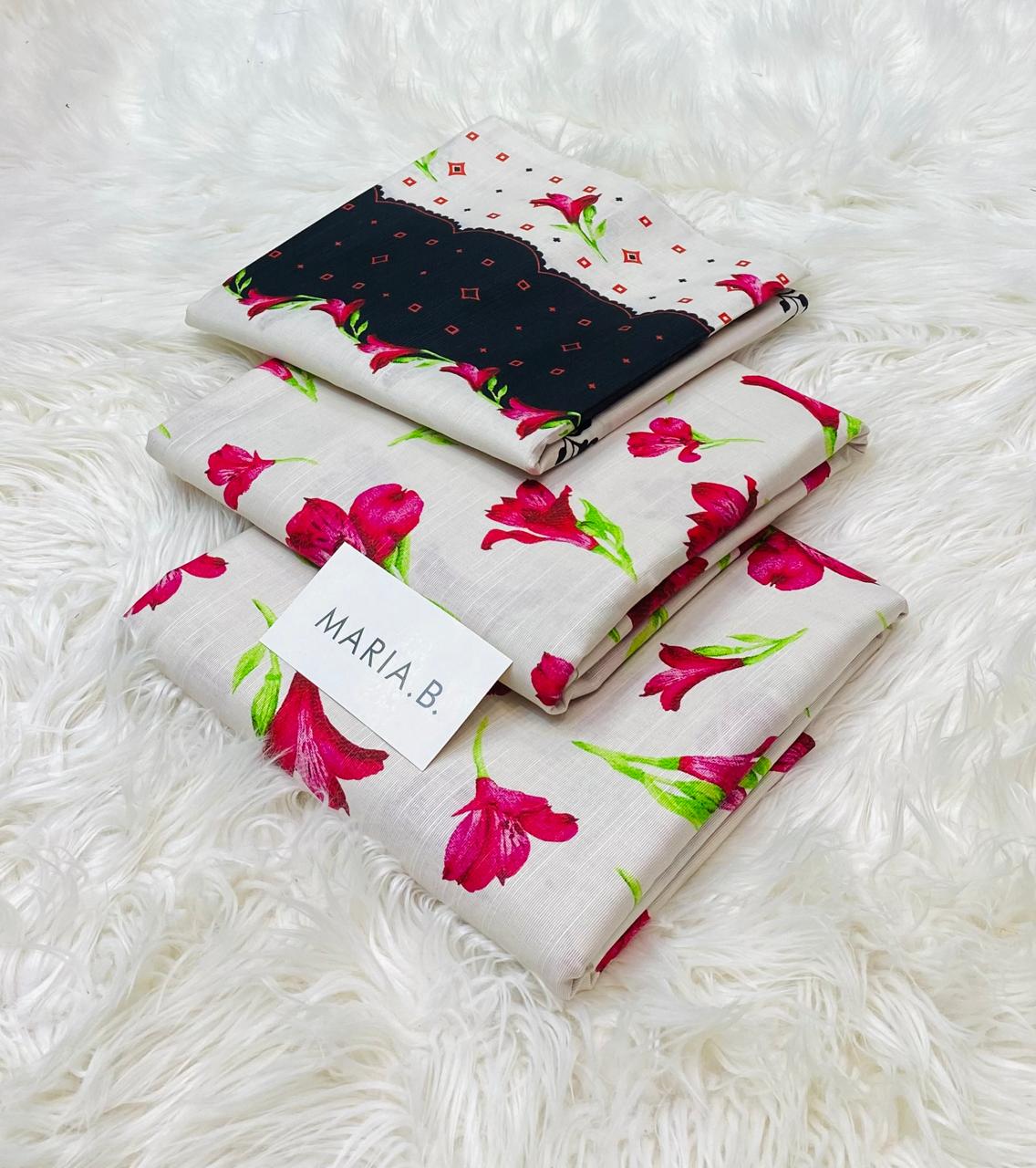 Maria.B Khaddar Luxury Print 3pc (AJ-1007)