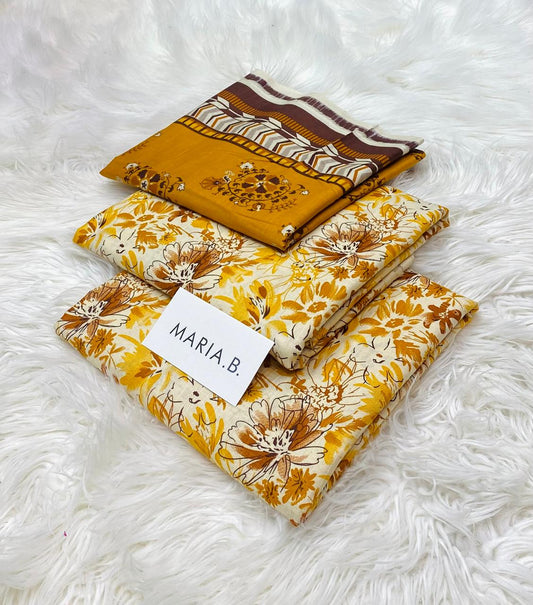 Maria.B Khaddar Luxury Print 3pc (AJ-1008)
