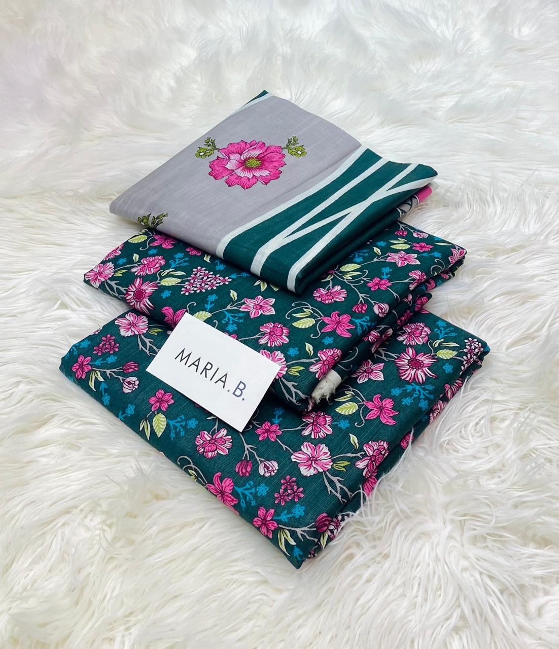 Maria.B Khaddar Luxury Print 3pc (AJ-1021)