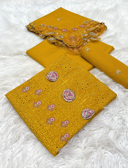 Bareeza Embroidery | Dhanak | 3-PC |