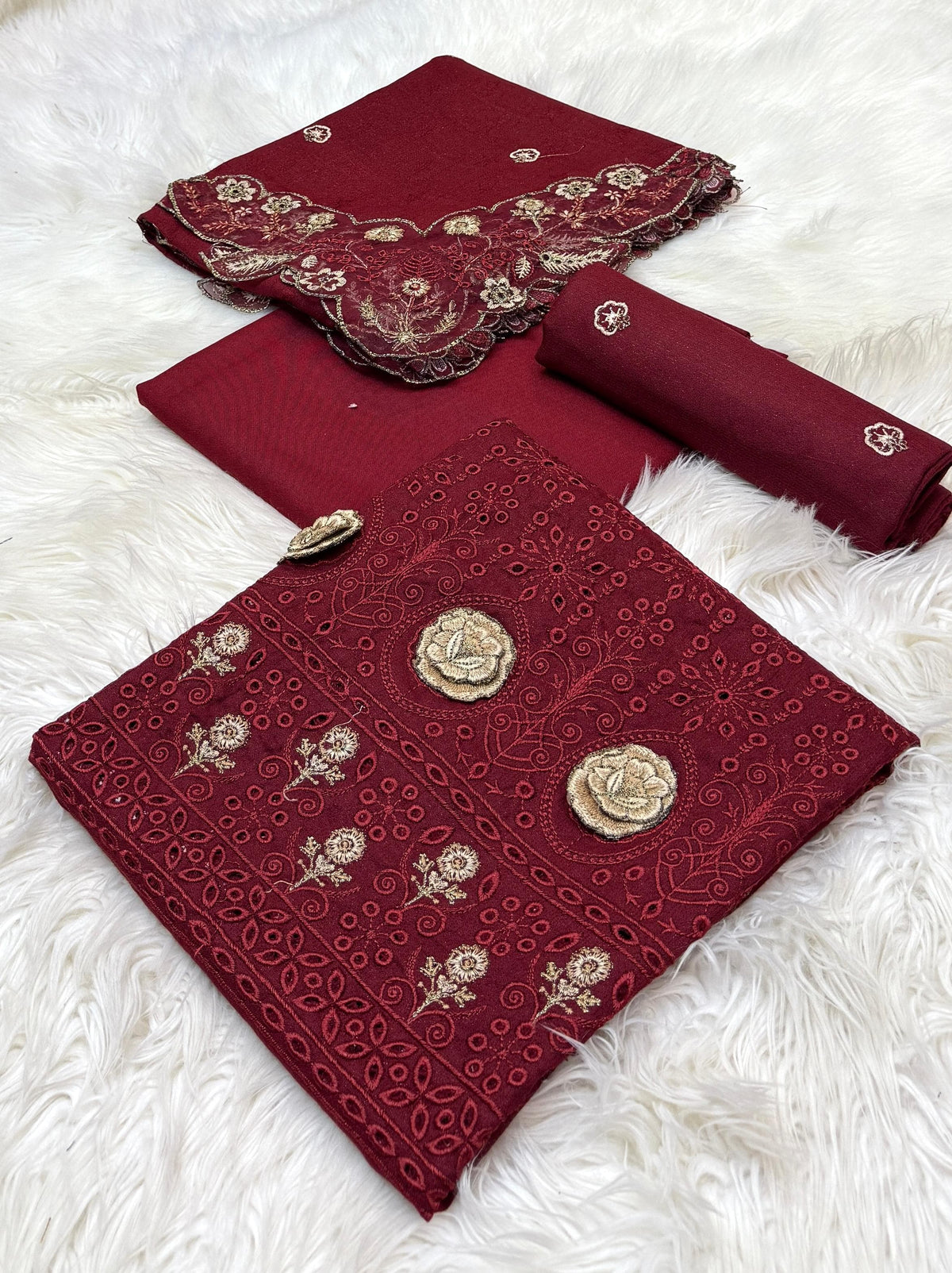 Bareeza Embroidery | Dhanak | 3-PC |