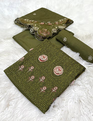 Bareeza Embroidery | Dhanak | 3-PC |