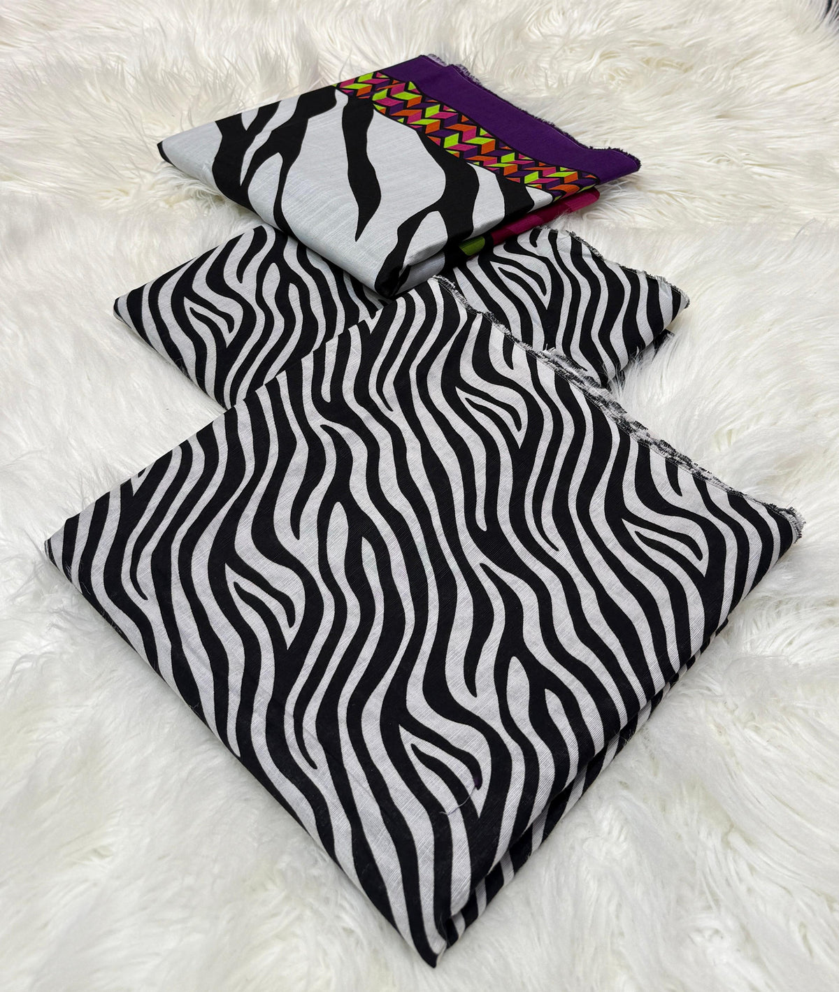 Bin Saeed Original 3pc Printed Khaddar (AT-2001)