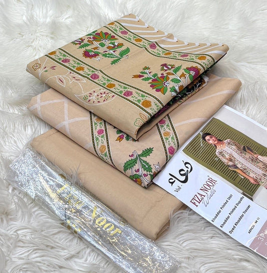 Fiza Noor | Printed Khaddar | 3-Piece |